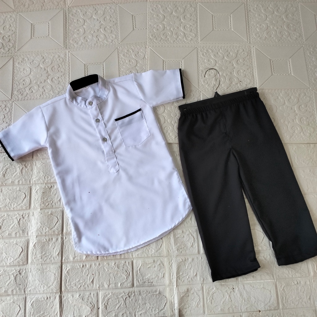 Kurta anak laki-laki 2 sampai 10 tahun Koko kombinasi bahan toyobo