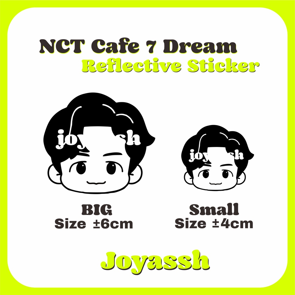 N C T CAFE 7 DREAM LIGHSTICK STICKER REFLECTIVE / STIKER HOLOGRAM N C T