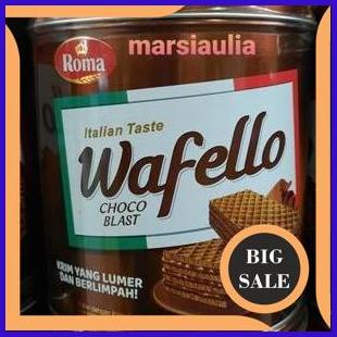 

last stok Roma Wafello Choco Blast Kaleng 294 G wafer coklat 2ZJN23