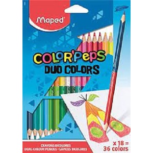 

Color Pencils MAPED Peps Duo OT 829601 18+18 pcs