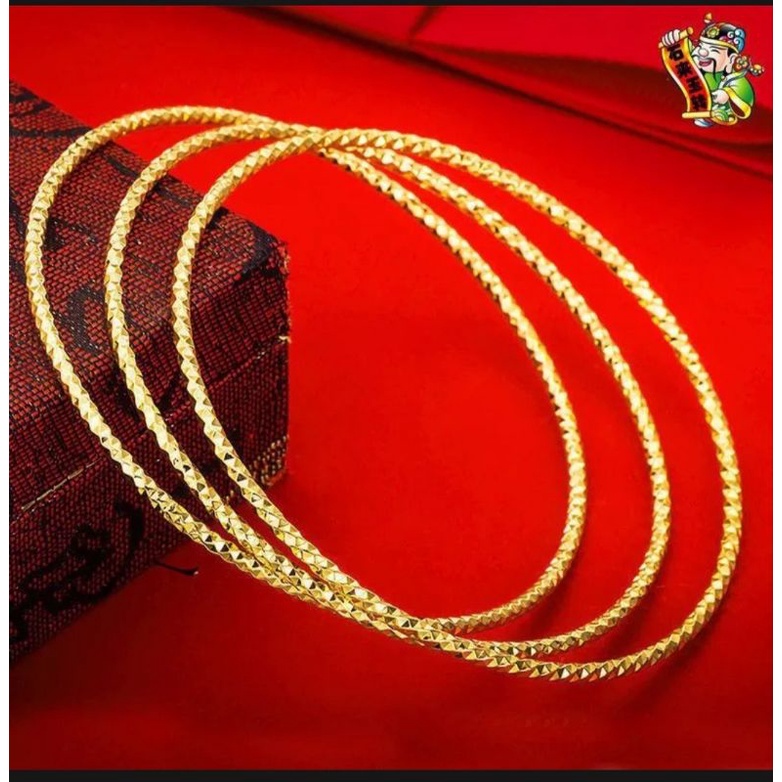3pcs gelang kroncong motif ulir paling diminati