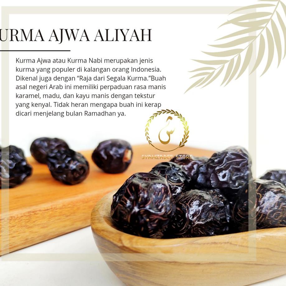 

Discount[KI3]-Kurma Ajwa ALIYAH Madinah 500gr Premium Enak KURMA NABI AZWA