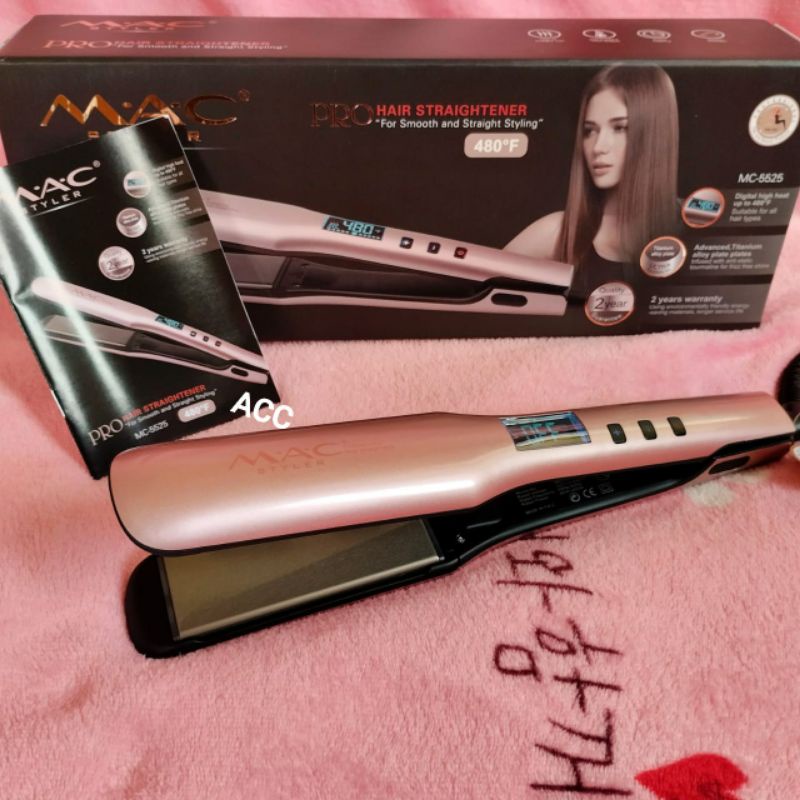 Catok Salon Bagus Catokan Rambut Mac plat Titanium. Pro For Smooth and straight  Styling 480'F