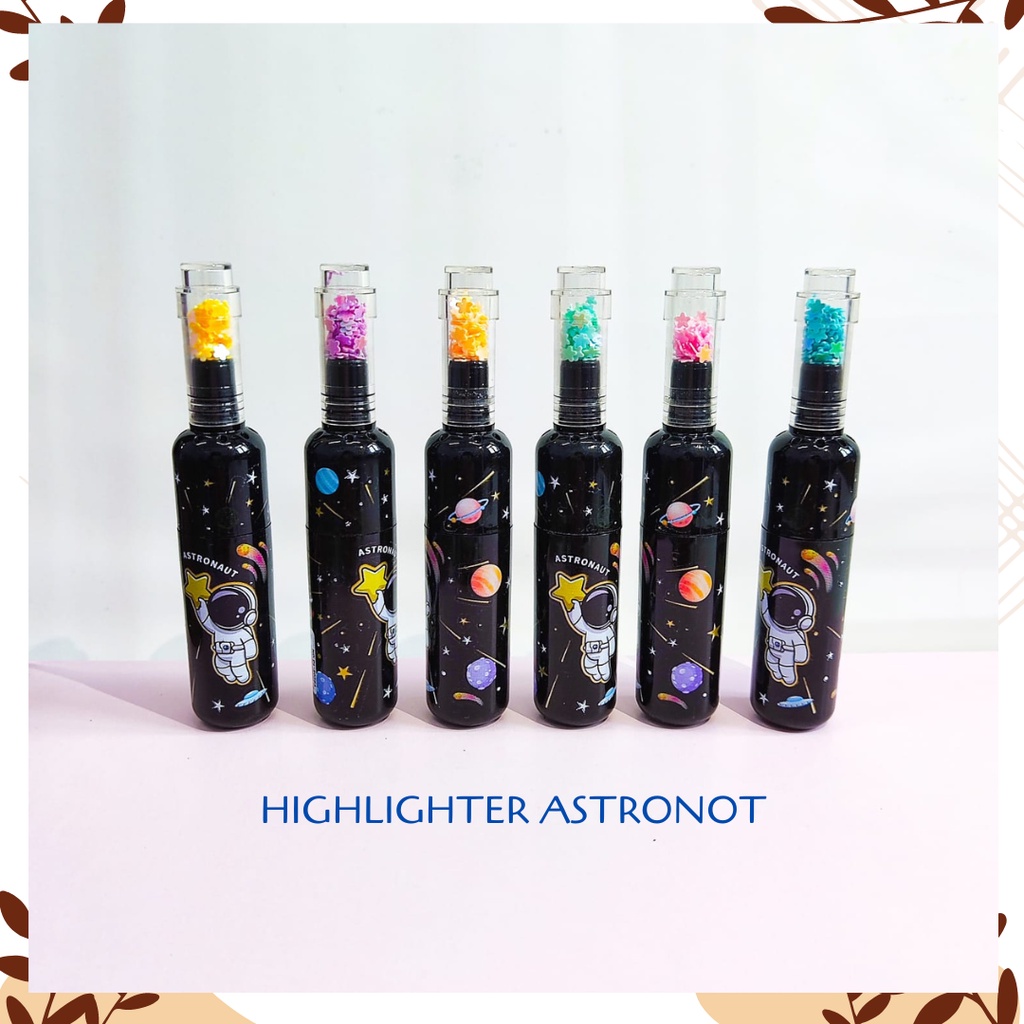 

HIGHLIGHTER ASTRONOT 1 BOX ISI 6 PCS ALAT TULIS SPIDOL ANGKASA LUAR WARNA STABILO