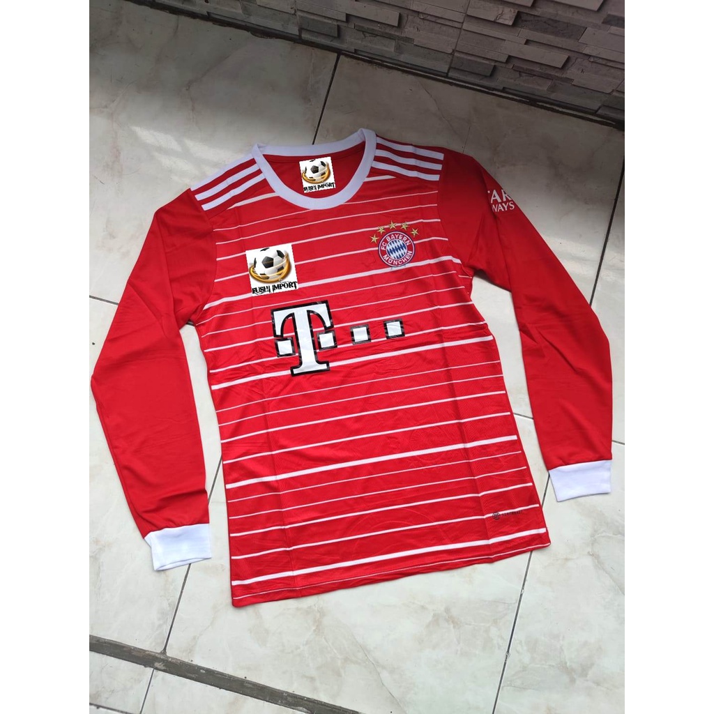 Jersey Baju Bola Munchen Home 2022 2023 Lengan Panjang Long Sleeve Grade Ori