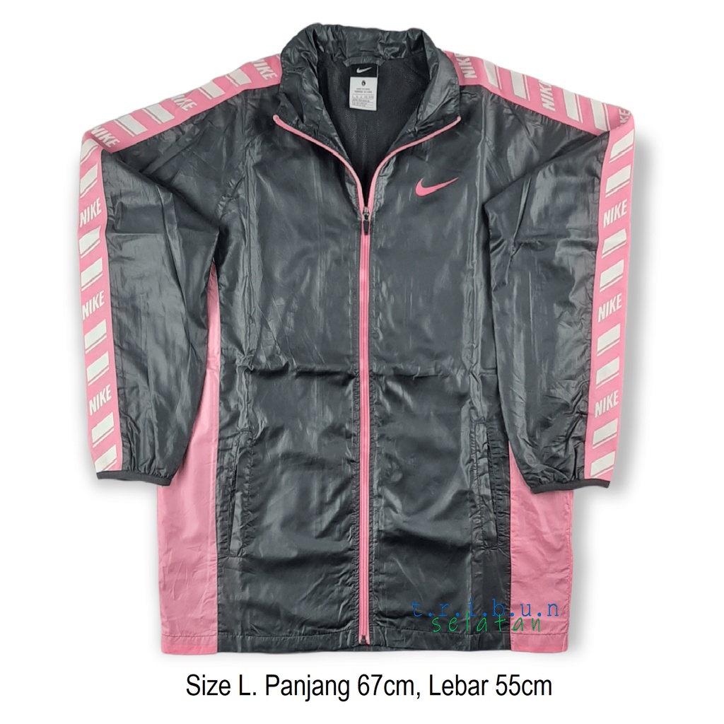 Nike Sweater Hoodie Tracktop Jaket Hitam Pink