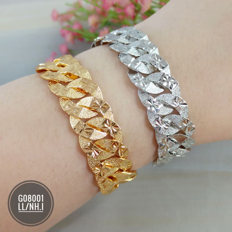 Gelang sisik naga Rantai Besar Warna Gold/Silver G08001