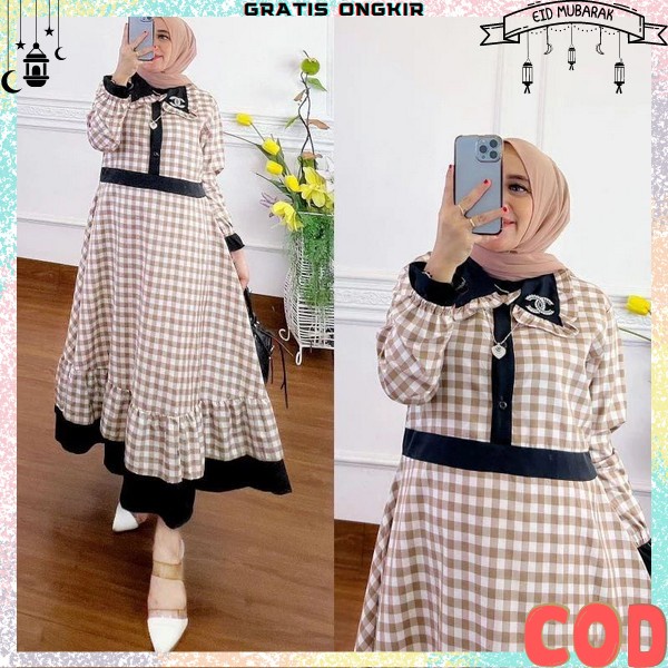 Bju Wanita Buju Dres Lebaran Pakaian Muslimah Wanits Baju Games Perempuan Gamis Lebaran 2023 Dress M