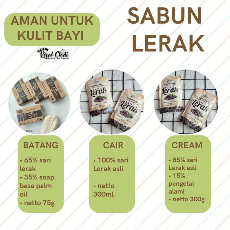 Sabun lerak ningrat batang/cair/cream