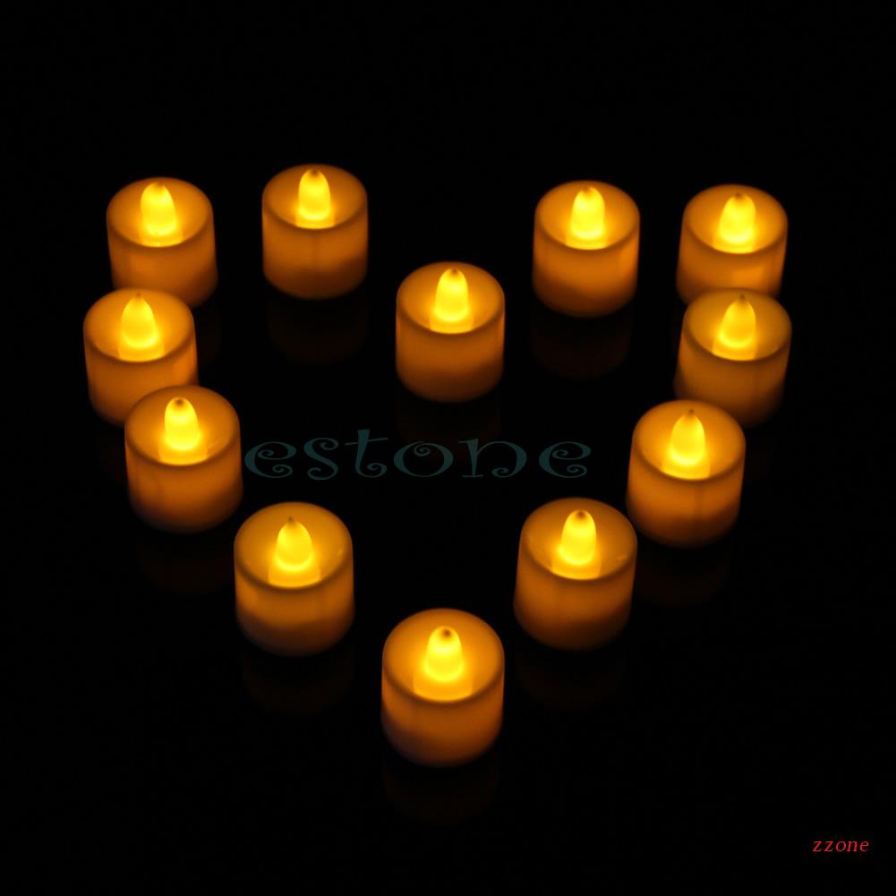 Zzz 12new Lampu Kedap Kedip Kedap Kedip Flameless LED Tealight Wedding Light