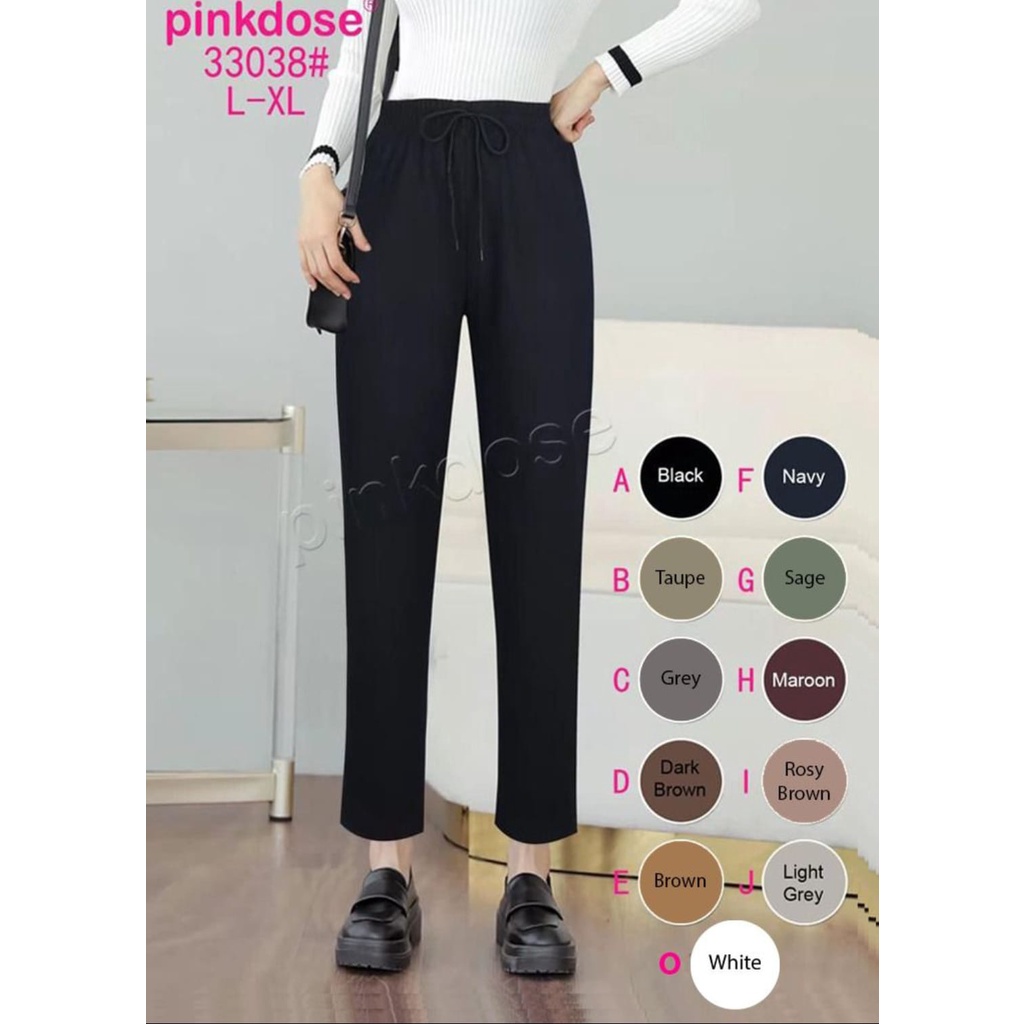 GROSIR - 33038 BASIC PANTS PINKDOSE