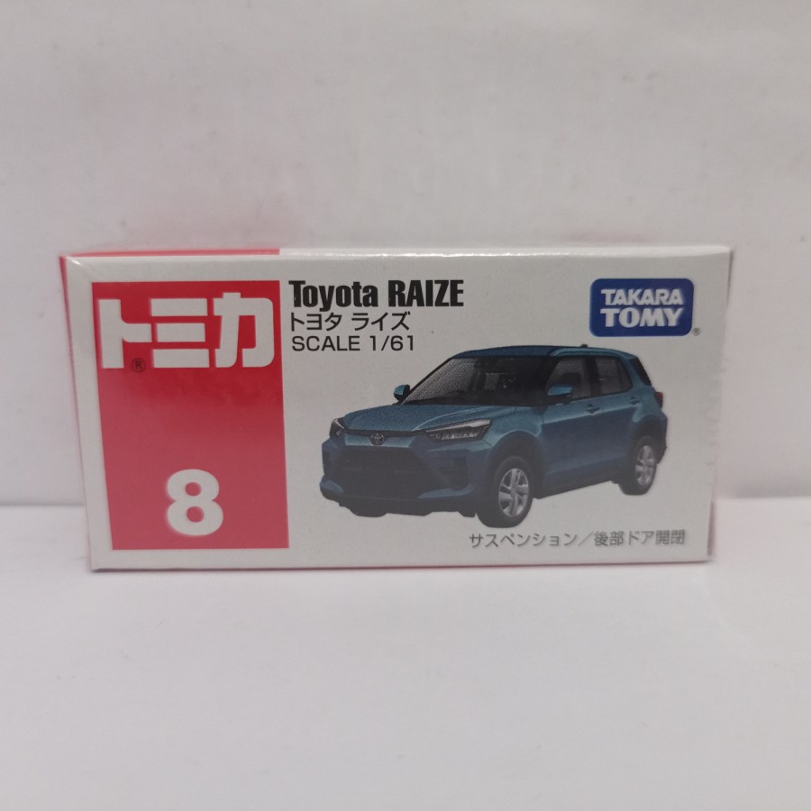 Tomica No 8 Toyota Raize blue diecast mobil takara Tomy reguler 50th harga murah
