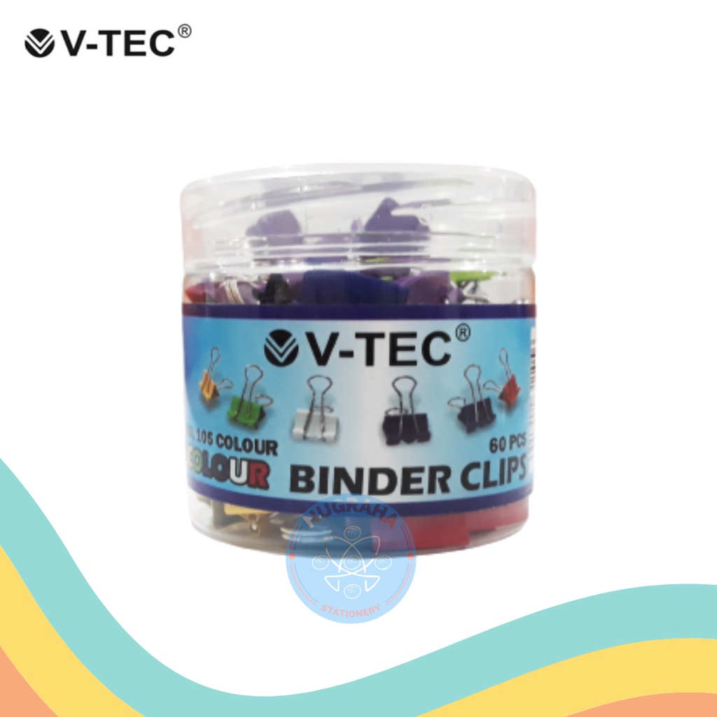 

BINDER CLIP V-TEC 105 WARNA (1 BOX)