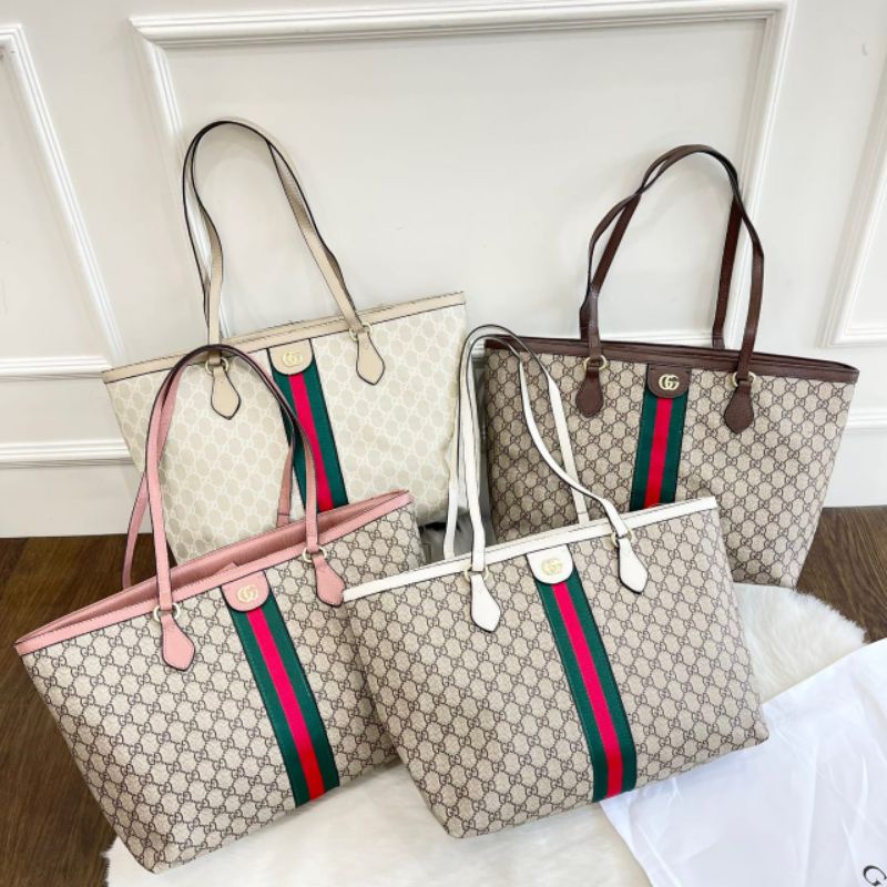 PROMO SALE Tas GC tote bag besar coklat putih pink beige