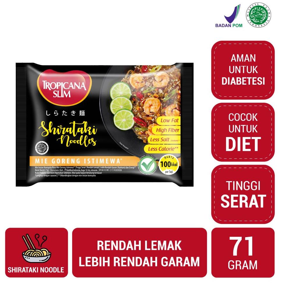 

12.12 Terlaris Tropicana Slim Shirataki Noodle 71 g - Bantu Dukung Hidup Sehat