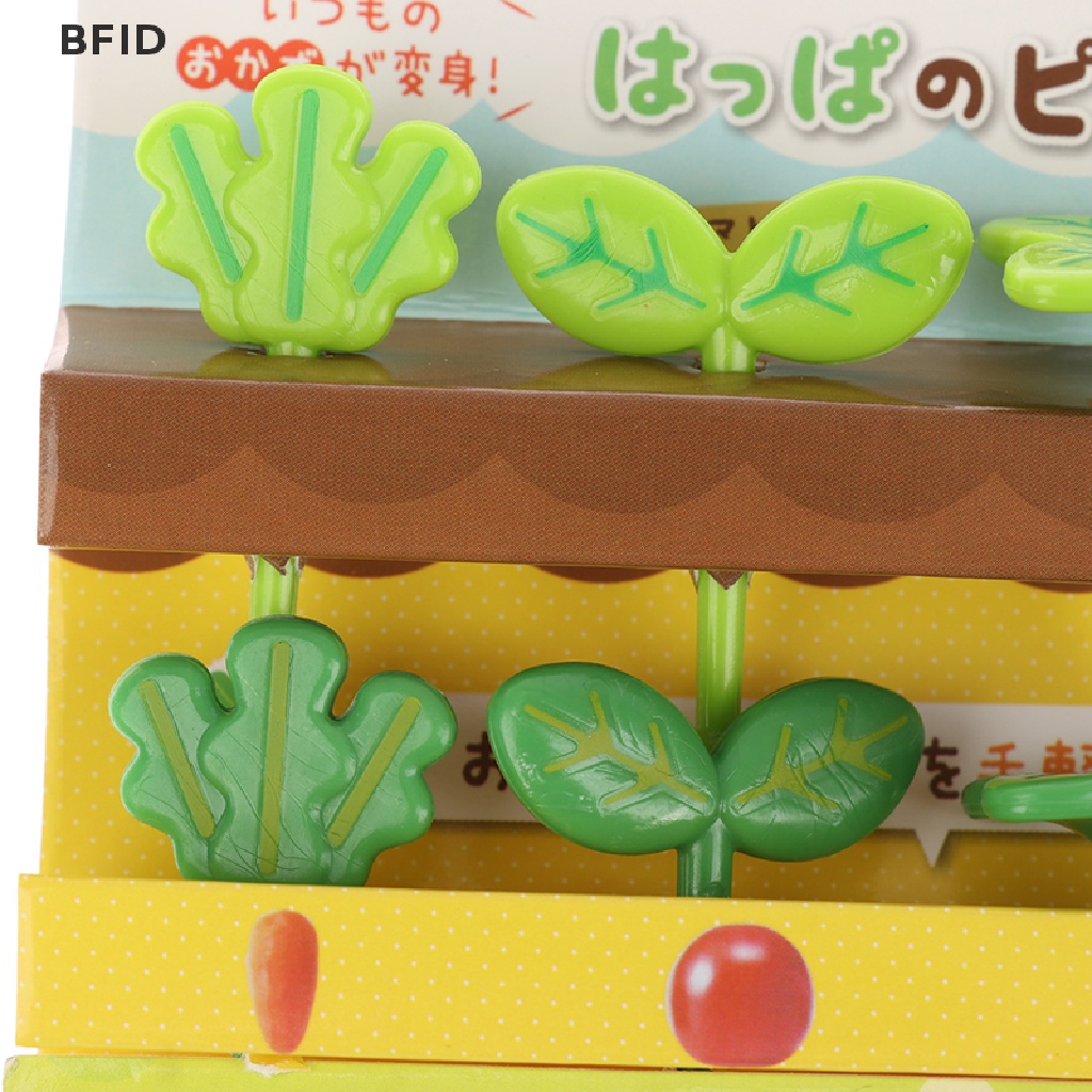 [BFID] 8pcs Fruit Vork Tandenstoker Bladeren Salade Tiny Vork Mini Cake Picks Voor kids [ID]