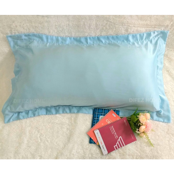 Srab Sarung Bantal Cinta Satin Panjang Polos Adem Tebal Lembut 50X100 Silk