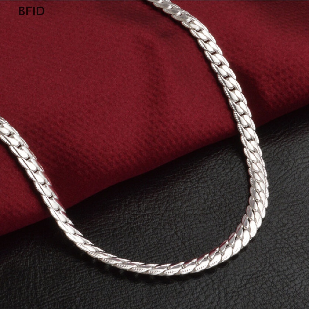 [BFID] Rantai Ular Fashion Lapis Perak Lebar 5mm Bangle Perhiasan Trendy Pria Bracelets [ID]
