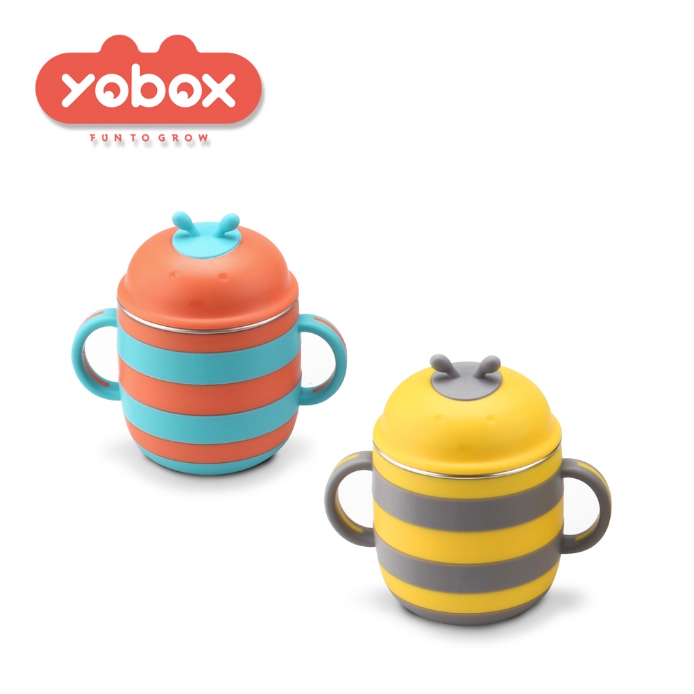 YOBOX Gelas bayi dengan pegangan model BEE Y008 YOOYEE Little Bee Baby Cup with Handle