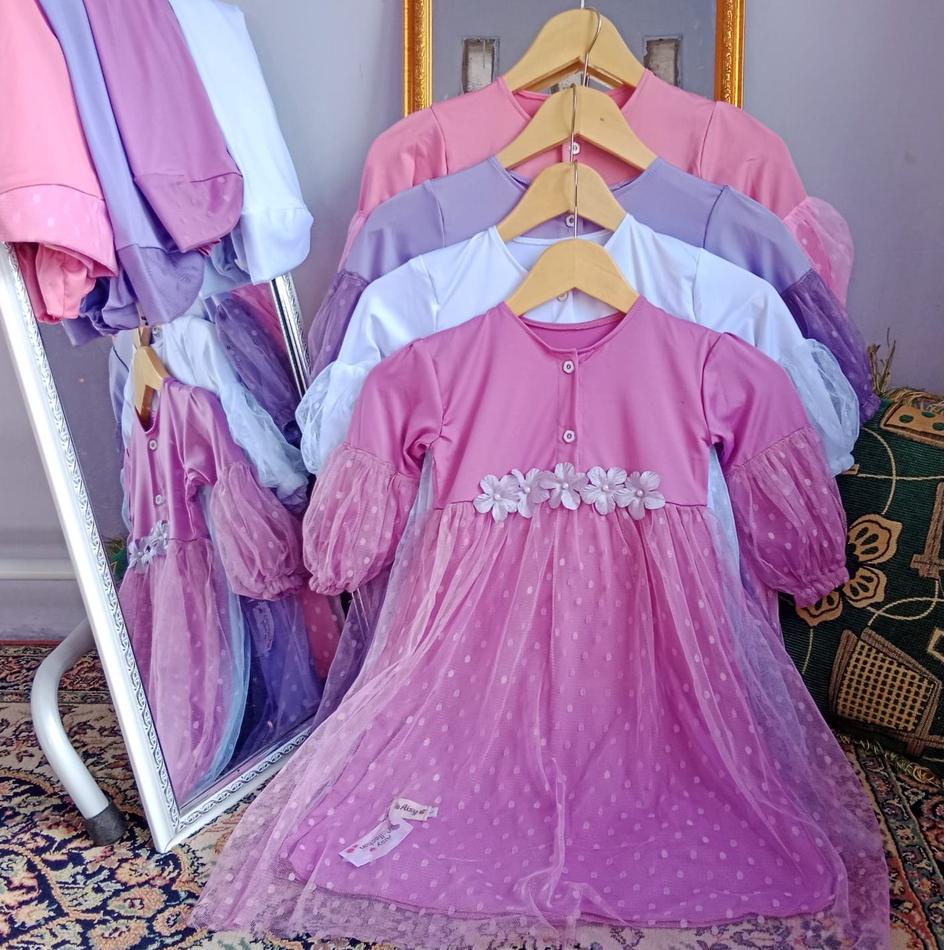 "CS.01Ja23ᵁ" AISY GAMIS ANAK PEREMPUAN MODEL TILE DOTY BALON USIA 0-5 TAHUN /SET GAMIS ANAK/GAMIS BA