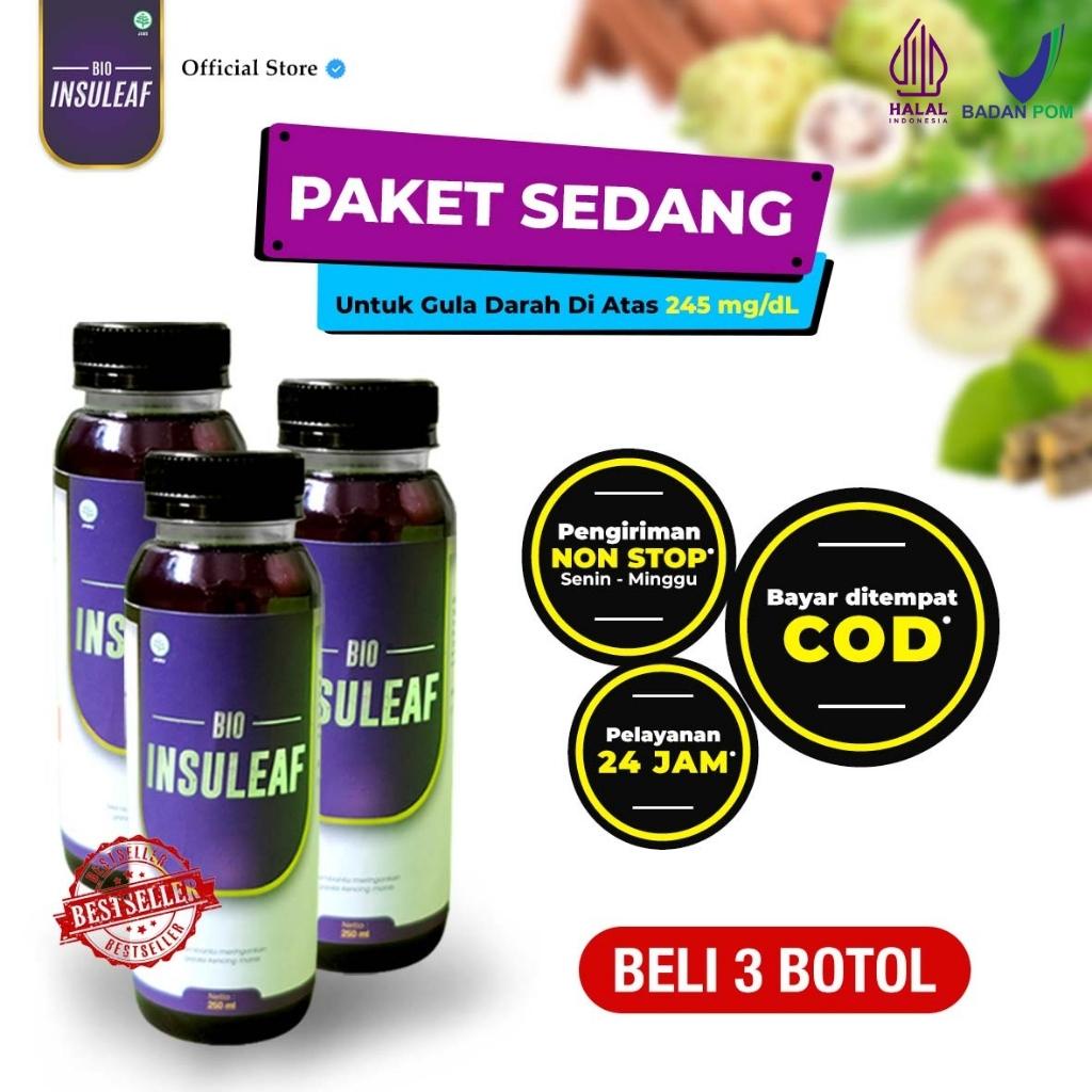 

Herbal Diabetes BIO INSULEAF - Paket Kronis 3 Botol - Atasi Gula Darah