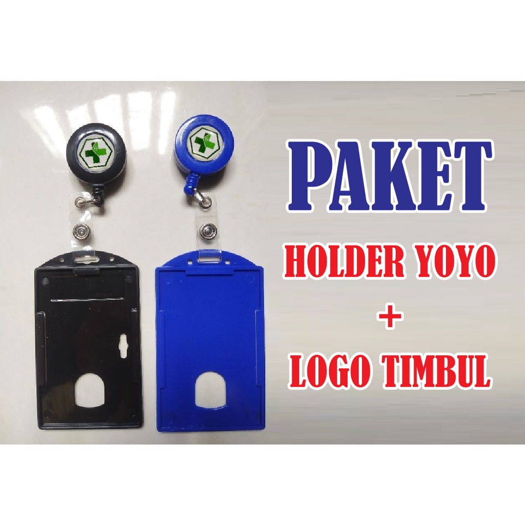 

Paket Holder ID Cartd Yoyyo dan Logo Custom Timbul Satuan