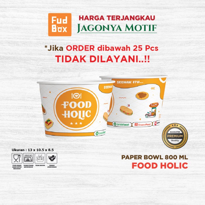 ((((()paling dicari] Mangkuk Nasi Bowl MotifPaper Bowl Design Rice Bowl 800 ml Kemasan