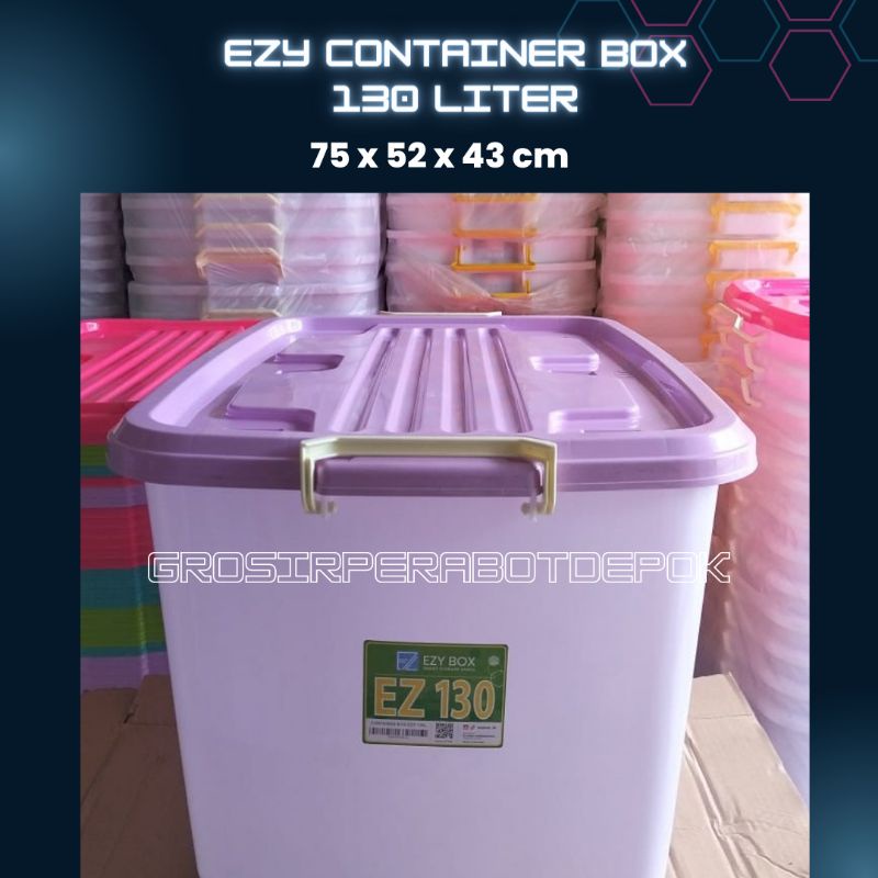 EZY CONTAINER BOX CB 150 LITER JUMBO BESAR HERCULES KOTAK/TEMPAT PENYIMPANAN WADAH DENGAN RODA