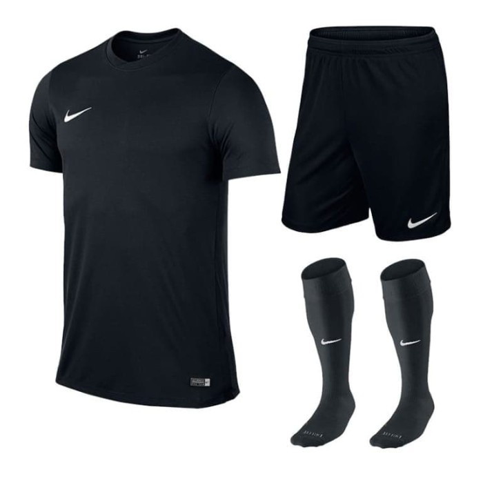 Paket Baju Celana Futsal Sepak bola jersey Dan Kaos kaki - Hitam