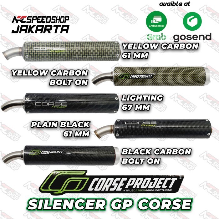 Knalpot 2 Tak Silencer Corse Project Bolt On Hexagon Carbon 2Strokes #Original