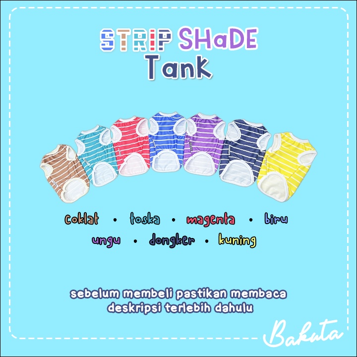 Baju Kucing Tank Edisi Strip Shade Tank Lucu Untuk Kucing dan anjing / Baju Kucing Termurah Size XS-XXL / Baju Kucing Tangerang