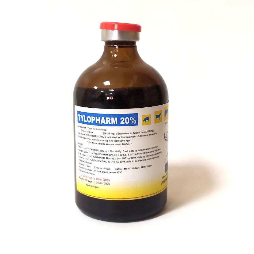Antibiotik Khusus Hewan TYLOPHARM 20% Antibiotik injeksi yang ampuh untuh Mycoplasma dan bakteri Tyl