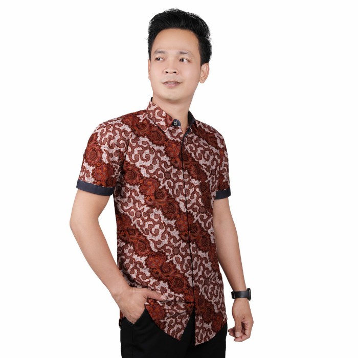 BATIK NETEYAM PRIA LENGAN PENDEK | KEMEJA BATIK PRIA SLIM FIT | BATIK PRIA KATUN PREMIUM