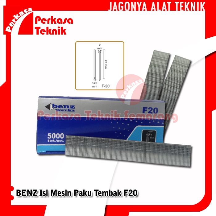 

BENZ Isi Paku Tembak Angin Air Nailer Refill F20 Staples Gun Angin