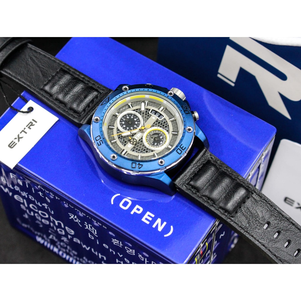 JamTangan Pria Extri X7009 Original Chronograph Aktif Water Resist