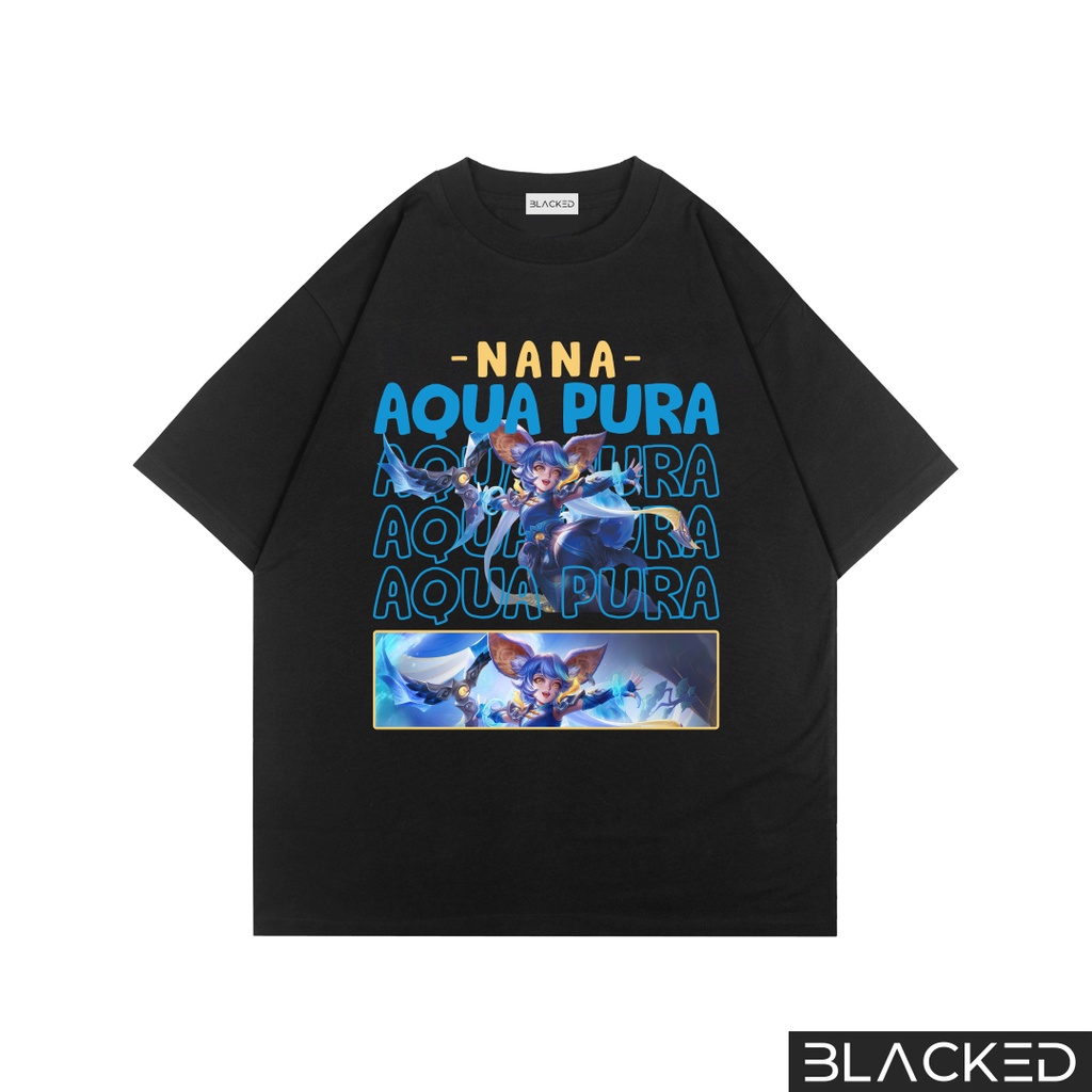 Ready Stock - Baju Tshirt KAOS OVERSIZED NANA AQUA PURA / OVERSIZE TEES / BAJU OVER SIZE MOBILE LEGE