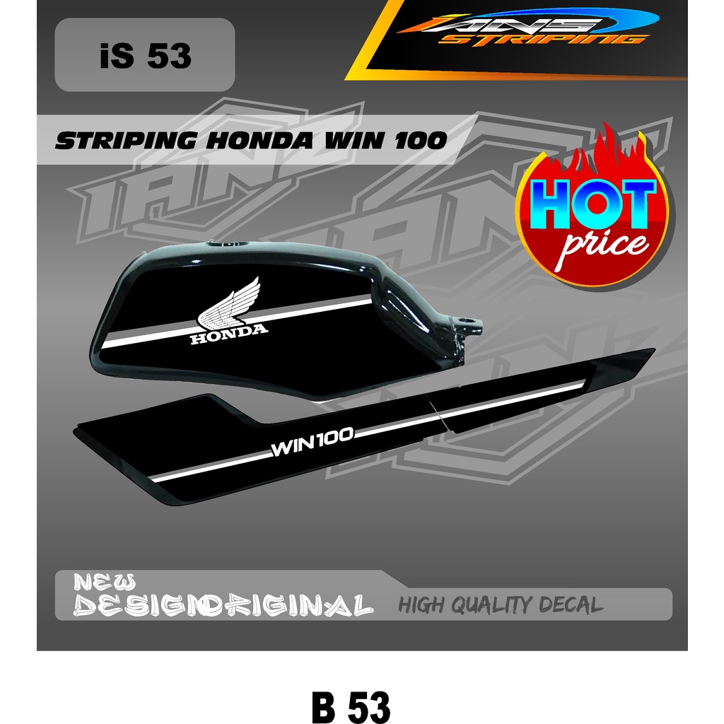 STRIPING TANGKI HONDA WIN 100 CUSTOM HOLOGRAM / NON HOLOGRAM IS53