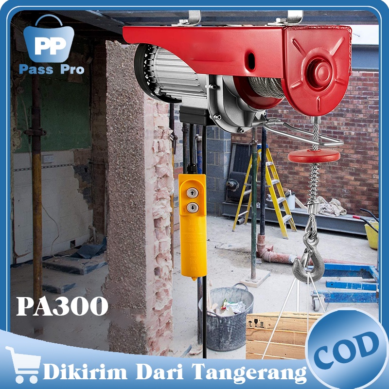 Mini Lift Electric Hoist Japan Alat Derek Elektrik Reel Double Hook 300 Kg