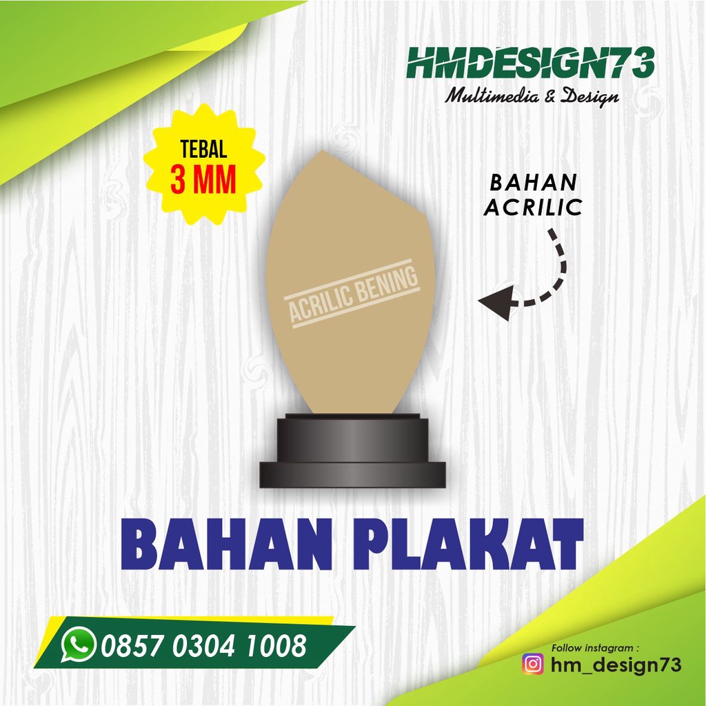 BAHAN PLAKAT ACRILIC POLOS SIAP RESIN