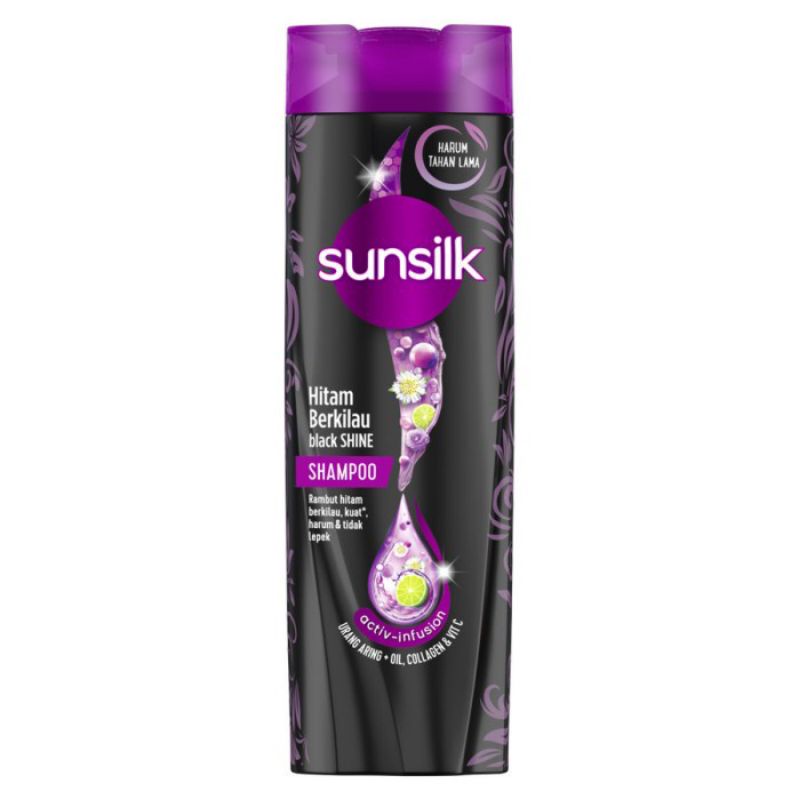 Sunsilk Hitam Berkilau black shine 160ml