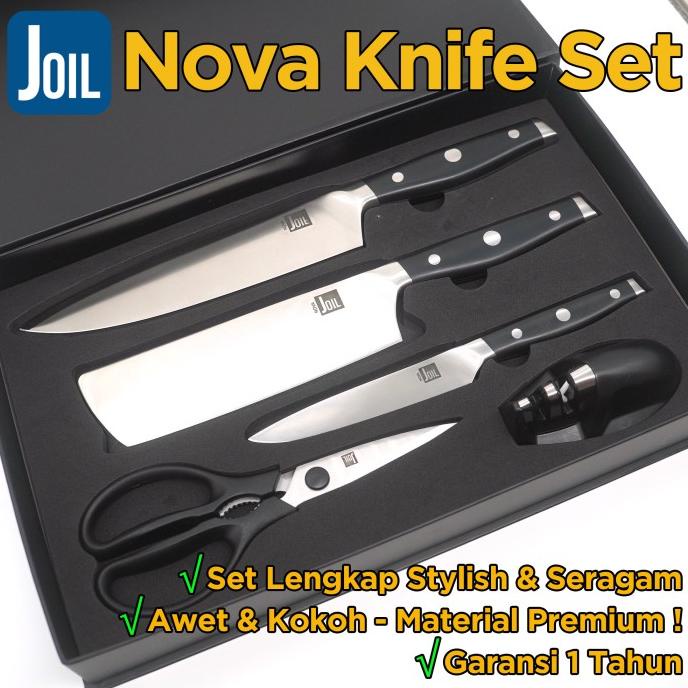 Pisau Dapur Knife Set Nova Gift Set - Chef Nakiri Utility Knife - Joil
