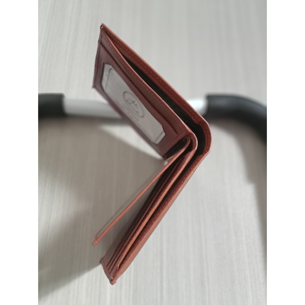 dompet lipat biasa pria bahan kulit PU lokal jenis safari pipa logo #dompet #dompetpria