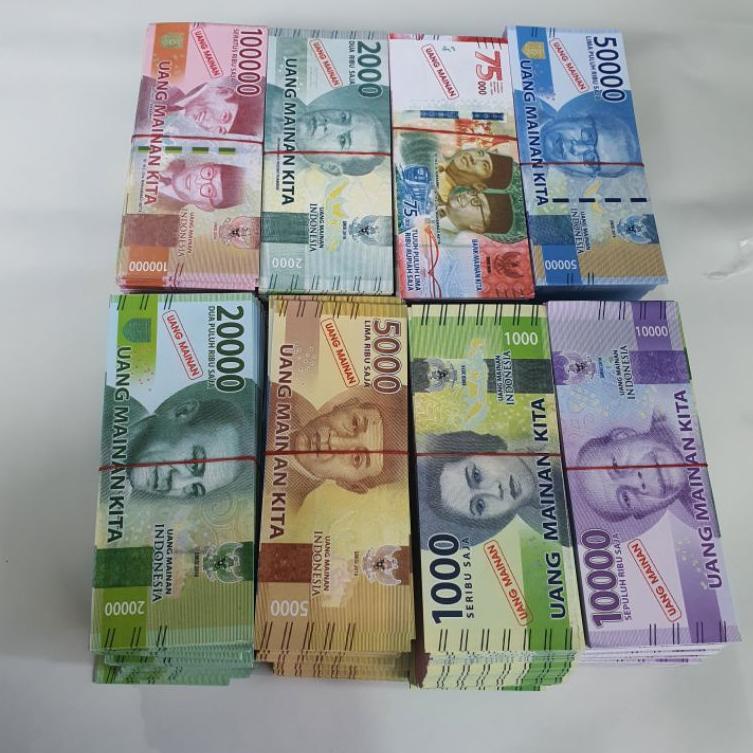 Uang mainan monopoli asli isi  sekitar 1000 pcs campur duit duitan mainan –ABA.05Ja23o