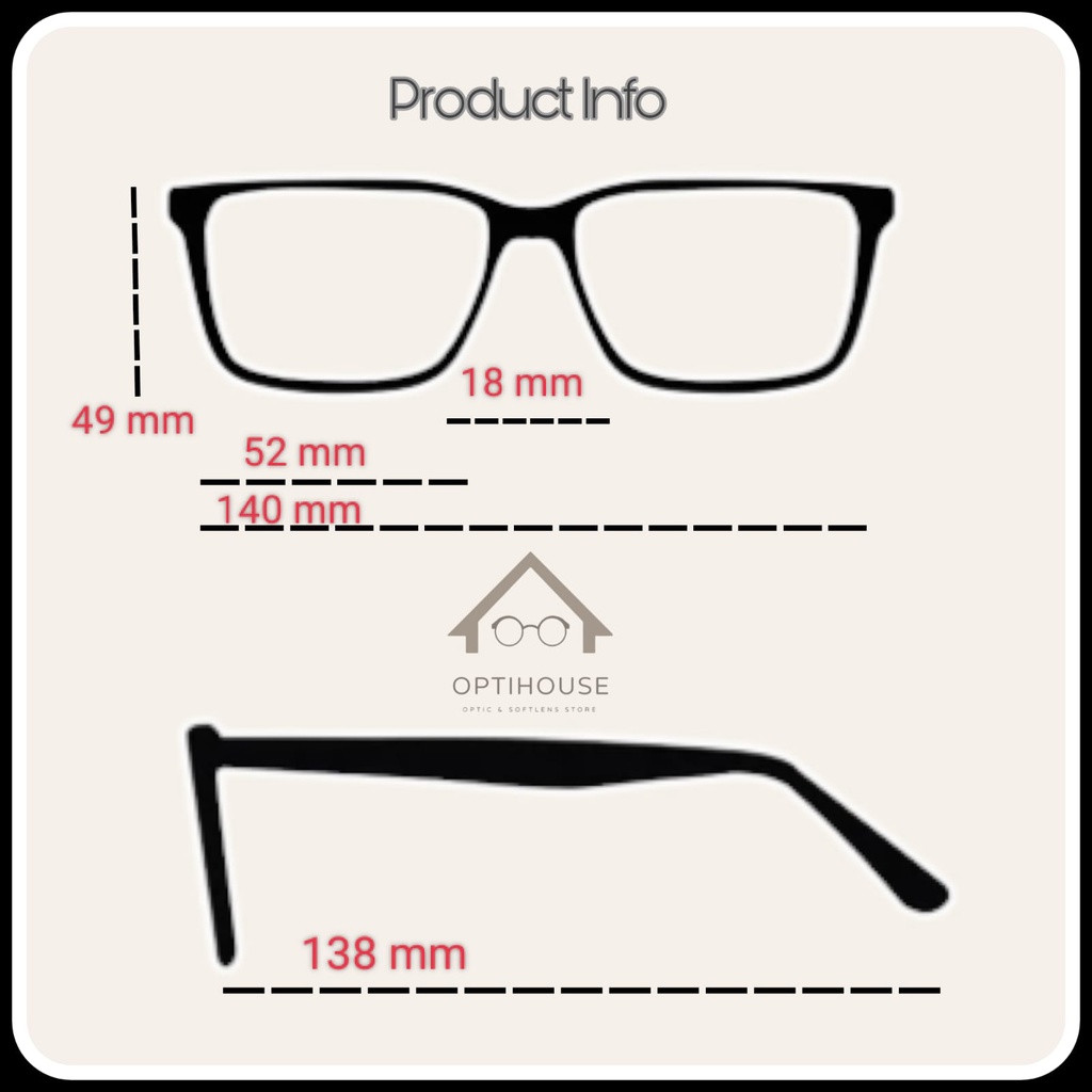 Kacamata Minus Model Cat Eye OPH 4849