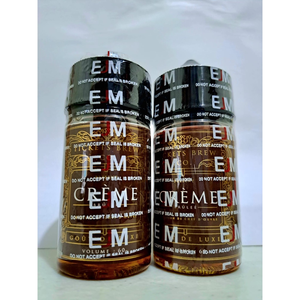 NEW LIQUID EJM TICKET BREW CREME BRULLE 60ML AUTHENTIC