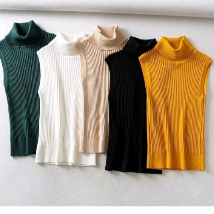 New Product Ff4F9 TANK TOP rajut/YUKENZI/turtel tanktop