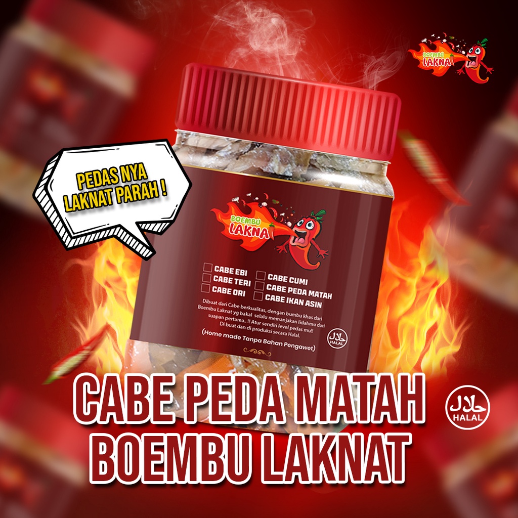 

CABE PEDA MATAH BOEMBU LAKNAT | INSTAN VACUM | PEDAS MANTUL - 200 GR