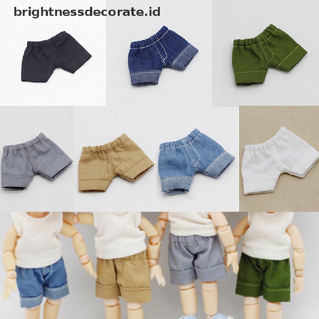 [Birth] Aksesoris Boneka1Per12Celana Pendek Jeans Celana Boneka Untuk Baju Boneka OB11 [ID]