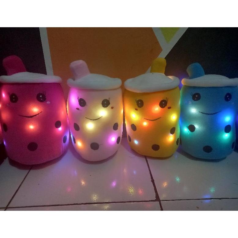 PRODUK- BONEKA BOBA LAMPU LED MAINAN ANAK BOBA VIRAL LUCU UK L 30CM MURAH .