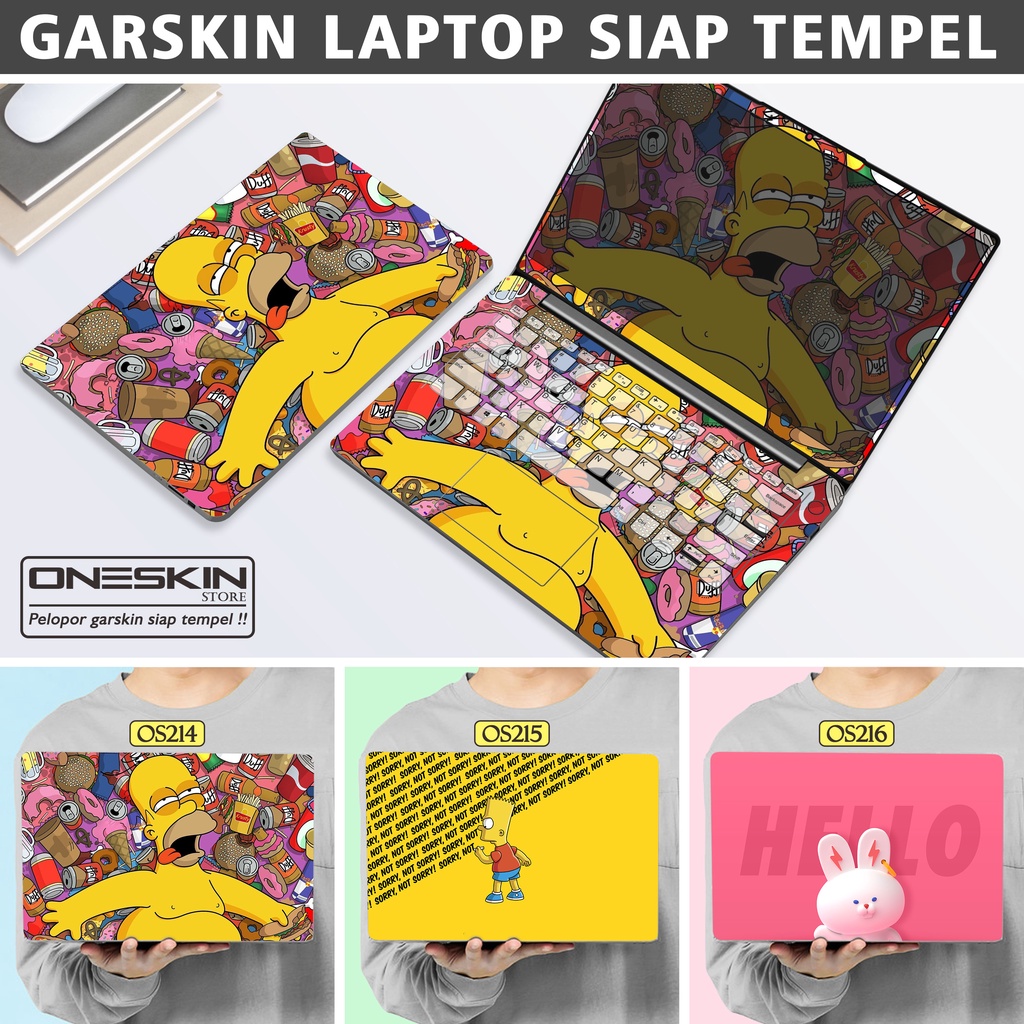 Garskin Sticker Laptop Protector Macbook Full Body Bottom Bezel Palmrest Skin Simpsons